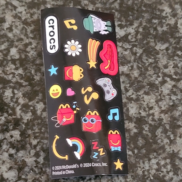 McDonald's x Crocs Red/Yellow McDonald's Logo Keychain w/ Sticker Sheet - Picture 8 of 10